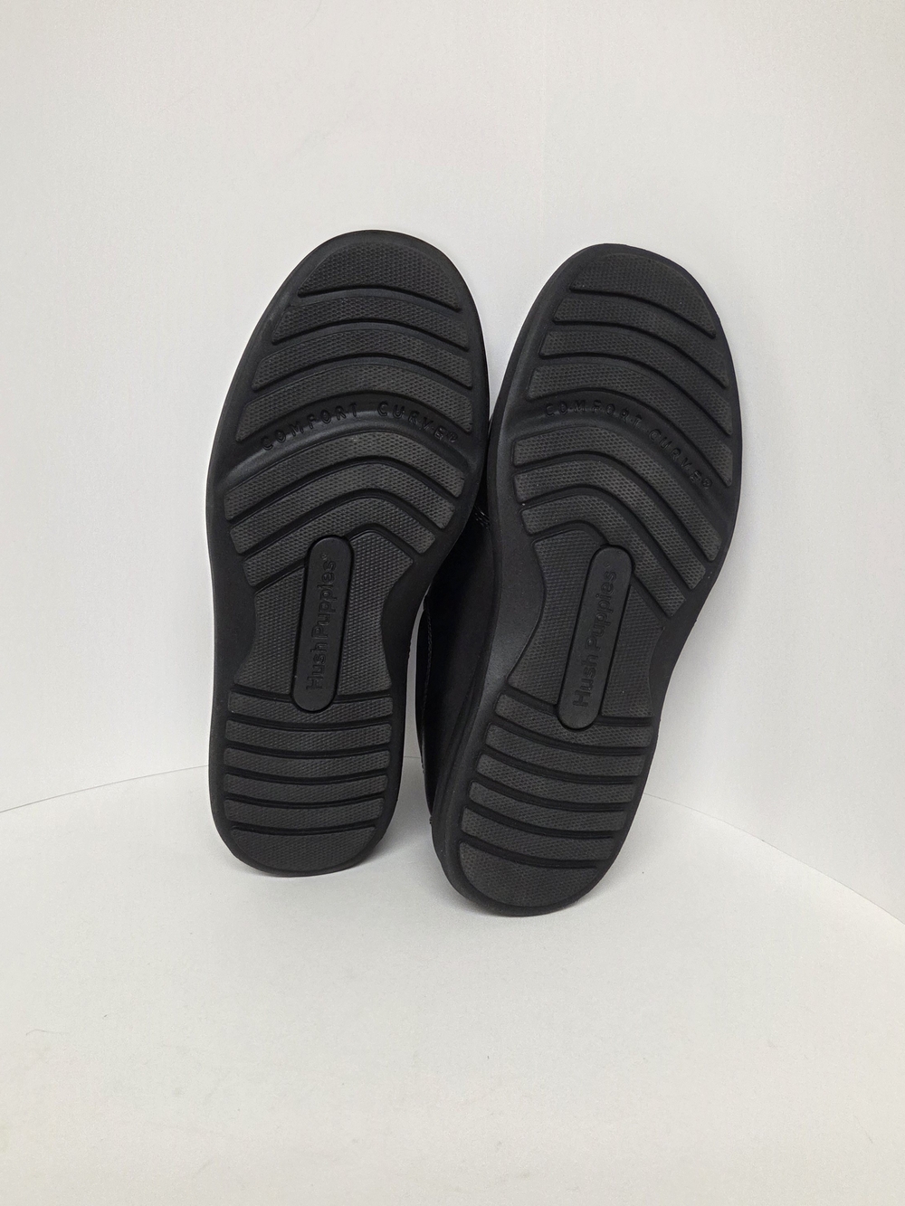 Hush Puppies Gil Black Leather Comfort Shoes Men’s 9 Wide. #0238 - Picture 11 of 12